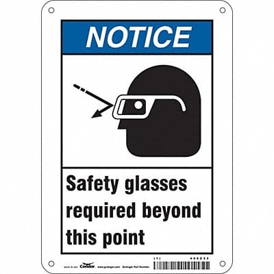 Safety Sign 10 inx7 in Aluminum