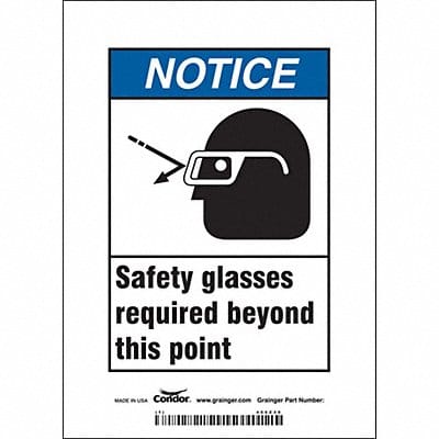 Safety Sign 7 inx5 in Vinyl