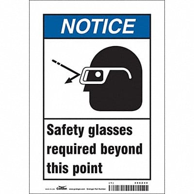 Safety Sign 10 inx7 in Vinyl