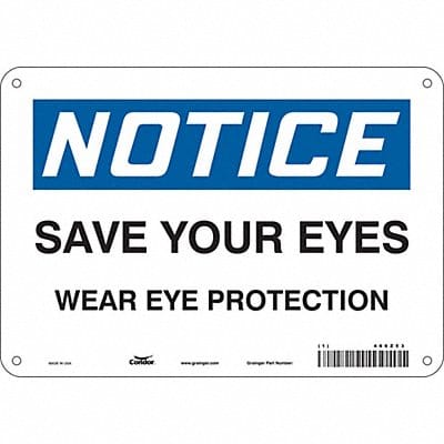 Safety Sign 7 in x 10 in Polyethylene