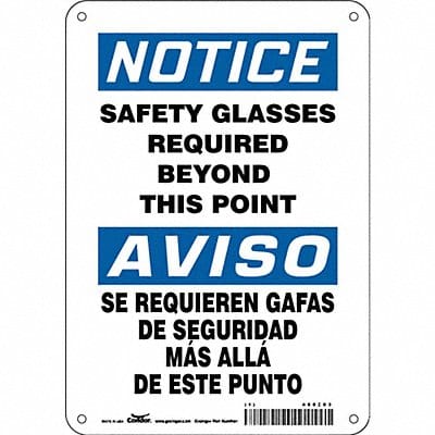 Safety Sign 10 inx7 in Aluminum