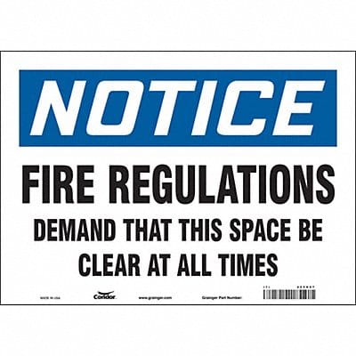 Safety Sign 10 in x 14 in Vinyl