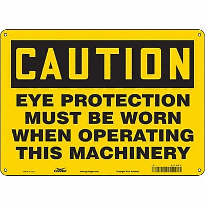 Safety Sign 10 inx14 in Aluminum