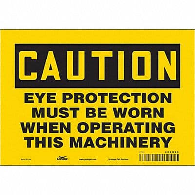 Safety Sign 7 in x 10 in Vinyl