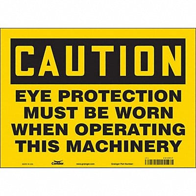 Safety Sign 10 inx14 in Vinyl