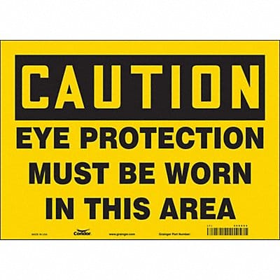 Safety Sign 10 inx14 in Vinyl