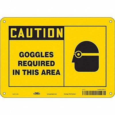 Safety Sign 7 in x 10 in Polyethylene