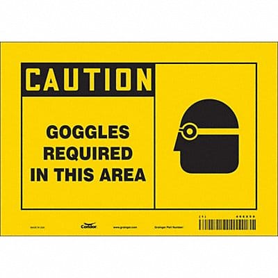 Safety Sign 7 in x 10 in Vinyl