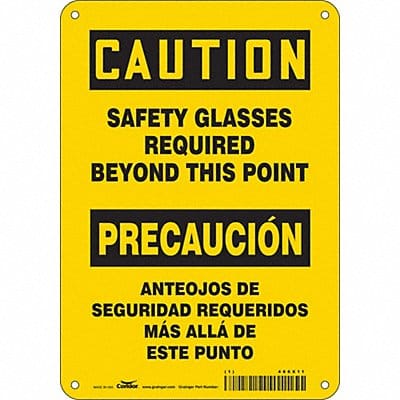 Safety Sign 10 inx7 in Aluminum