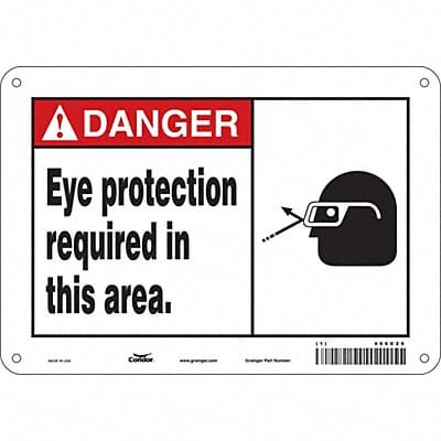 Safety Sign 7 in x 10 in Polyethylene