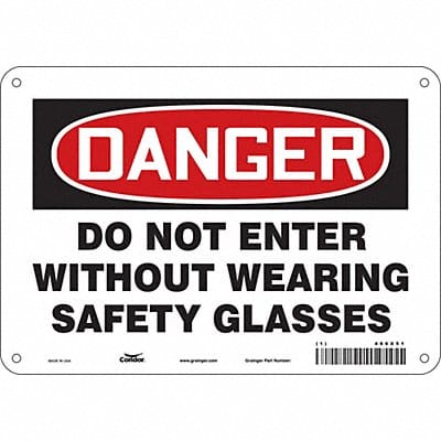 Safety Sign 7 in x 10 in Polyethylene