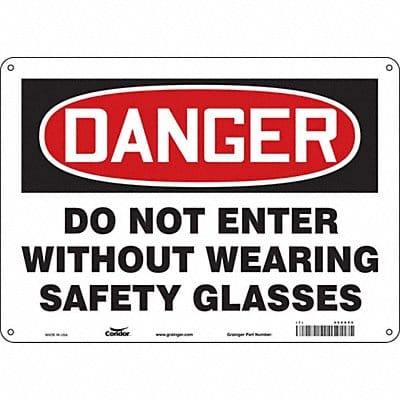 Safety Sign 10 in x 14 in Polyethylene