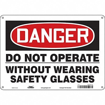 Safety Sign 10 in x 14 in Polyethylene