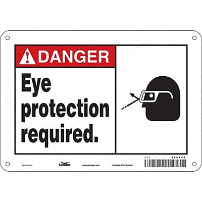 Safety Sign 7 inx10 in Polyethylene