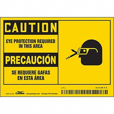 K0345 Safety Sign 3.5in x 5in Vinyl PK5