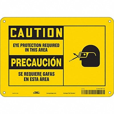 K0345 Safety Sign 7 inx10 in Polyethylene