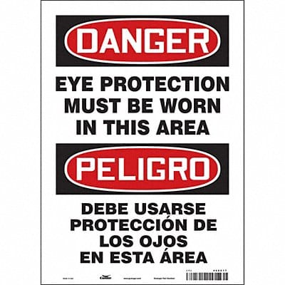 Safety Sign 14 in x 10 in Vinyl