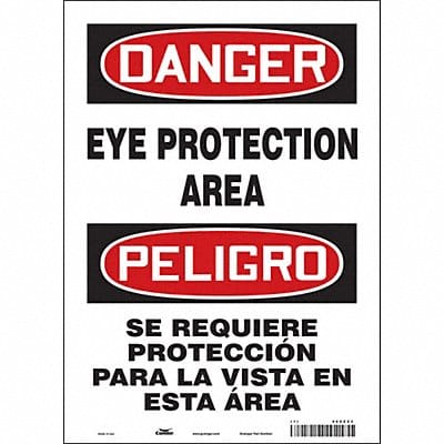 Safety Sign 14 in x 10 in Vinyl