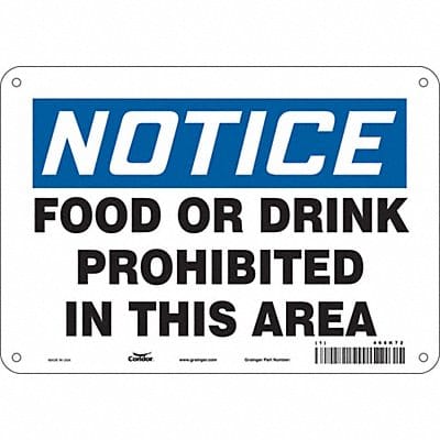 Safety Sign 7 in x 10 in Aluminum