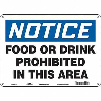 Safety Sign 10 in x 14 in Polyethylene