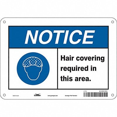 Safety Sign 7 in x 10 in Polyethylene