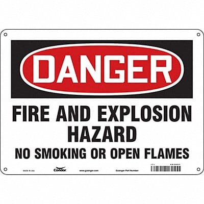 Safety Sign 10 inx14 in Polyethylene