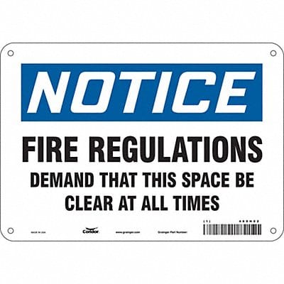 Safety Sign 7 in x 10 in Aluminum