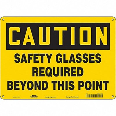 Safety Sign 10 inx14 in Polyethylene