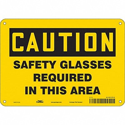 Safety Sign 7 in x 10 in Aluminum