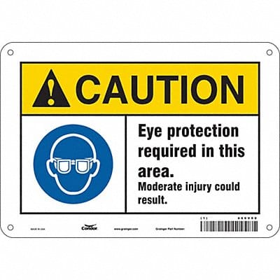 Safety Sign 7 inx10 in Polyethylene