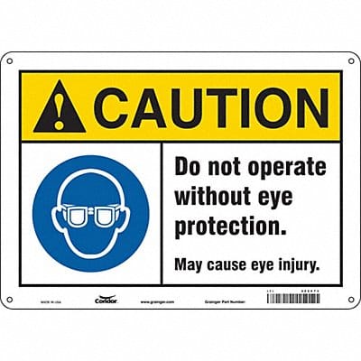 Safety Sign 10 in x 14 in Polyethylene