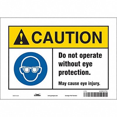 Safety Sign 7 in x 10 in Vinyl