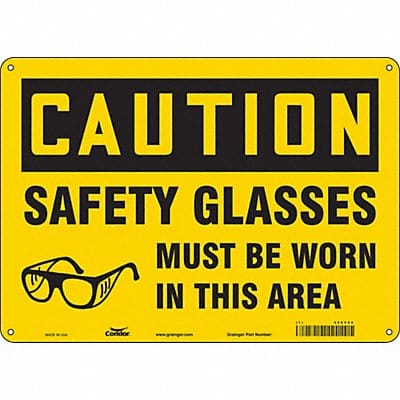 Safety Sign 10 inx14 in Polyethylene