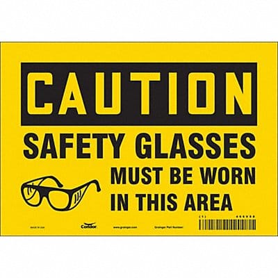 Safety Sign 7 inx10 in Vinyl