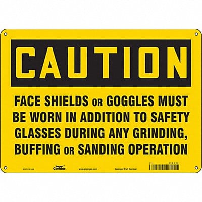 Safety Sign 10 in x 14 in Aluminum