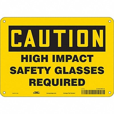 Safety Sign 7 in x 10 in Aluminum