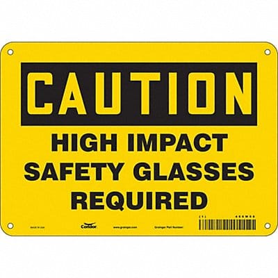 Safety Sign 7 in x 10 in Polyethylene