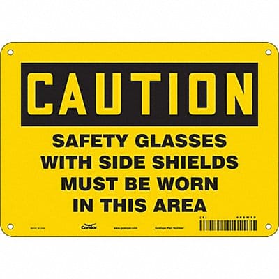 Safety Sign 7 in x 10 in Aluminum