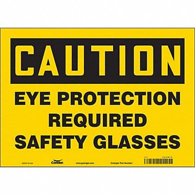 Safety Sign 10 inx14 in Vinyl