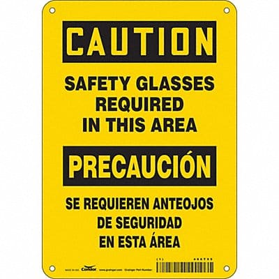 Safety Sign 10 inx7 in Aluminum