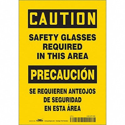 Safety Sign 10 in x 7 in Vinyl