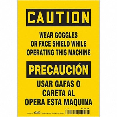 Safety Sign 10 inx7 in Vinyl