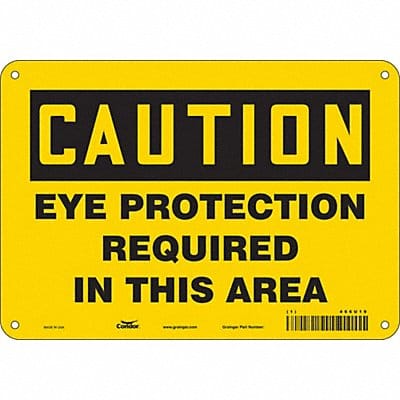 Safety Sign 7 inx10 in Polyethylene