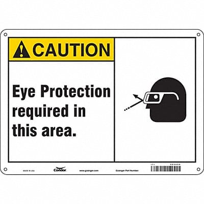 Safety Sign 10 inx14 in Polyethylene