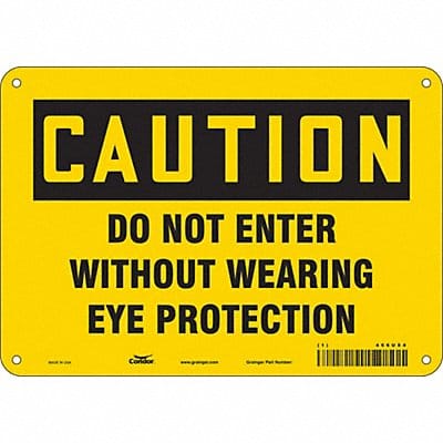 Safety Sign 7 in x 10 in Aluminum