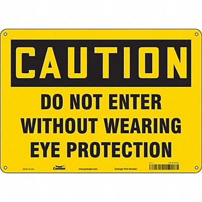 Safety Sign 10 inx14 in Polyethylene