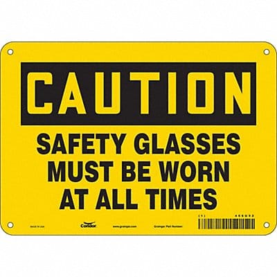 Safety Sign 7 in x 10 in Aluminum