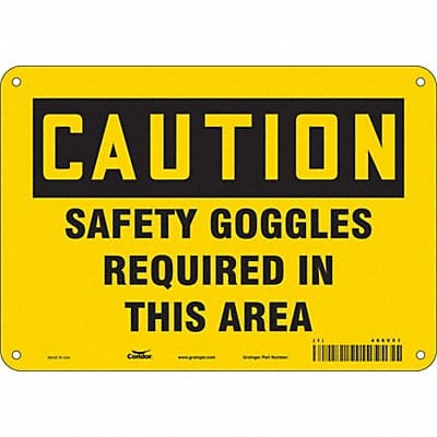 Safety Sign 7 in x 10 in Aluminum