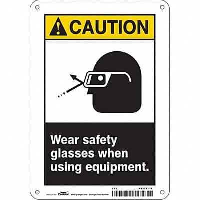 Safety Sign 10 inx7 in Aluminum