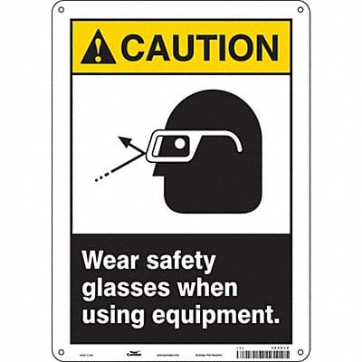 Safety Sign 14 inx10 in Aluminum